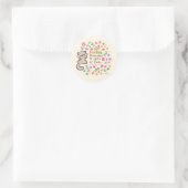 Blijdschap Bloeit Ondanks Pijn - Pebble het Kitten Ronde Sticker (Tas)