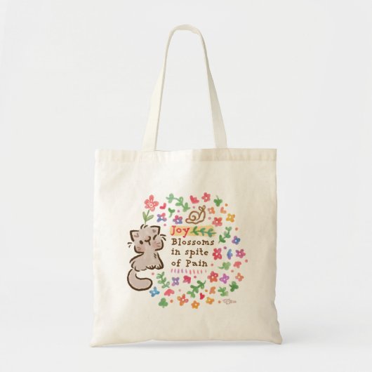 Blijdschap Bloeit Ondanks Pijn - Pebble het Kitten Tote Bag (Voorkant)