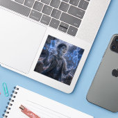 Blijdschap / De Illusionist / De Circustent Sticker (Laptop met iPhone)