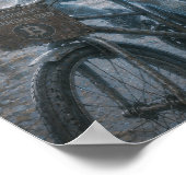 Blijdschap / Fietser / Leeg Park Poster (Hoek)