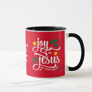 Blijdschap in Jezus Familie Naam Kerstmis Mok