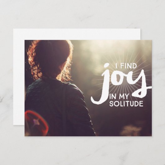 Blijdschap in mijn eenzaamheid briefkaart (Voorkant / Achterkant)