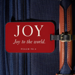 Blijdschap | Psalm 98:4 | Kerstcadeau Bagagelabel