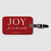 Blijdschap | Psalm 98:4 | Kerstcadeau Bagagelabel (Voorkant (horizontaal))