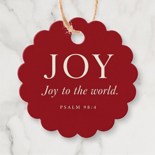 Blijdschap | Psalm 98:4 | Kerstcadeau Bedankjes Labels (Voorkant)