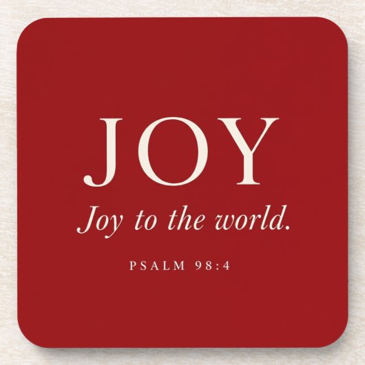 Blijdschap | Psalm 98:4 | Kerstcadeau Bier Onderzetter (Voorkant)