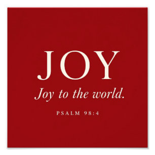 Blijdschap Psalm 98:4 Kerstcadeau Foto Afdruk
