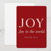 Blijdschap | Psalm 98:4 | Kerstcadeau Kaart (Voorkant / Achterkant)
