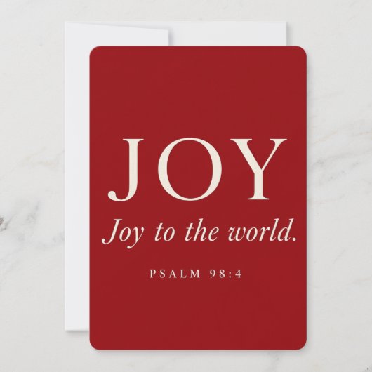 Blijdschap | Psalm 98:4 | Kerstcadeau Kaart (Voorkant)