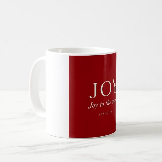 Blijdschap | Psalm 98:4 | Kerstcadeau Koffiemok (Voorkant links)