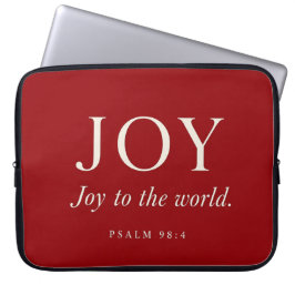 Blijdschap | Psalm 98:4 | Kerstcadeau Laptop Sleeve