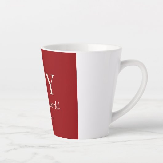 Blijdschap | Psalm 98:4 | Kerstcadeau Latte Mok (Rechts)