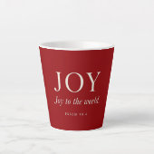 Blijdschap | Psalm 98:4 | Kerstcadeau Latte Mok (Voorkant)