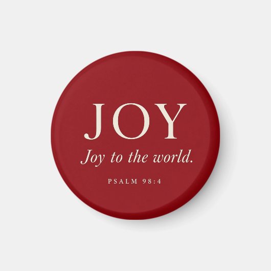 Blijdschap | Psalm 98:4 | Kerstcadeau Magneet (Voorkant)