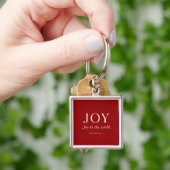 Blijdschap | Psalm 98:4 | Kerstcadeau Sleutelhanger (Hand)