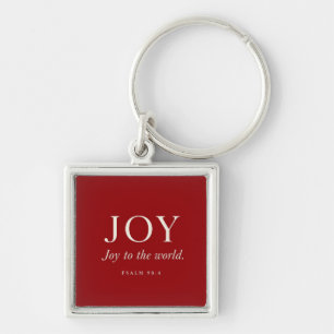 Blijdschap Psalm 98:4 Kerstcadeau Sleutelhanger