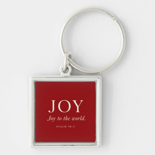 Blijdschap | Psalm 98:4 | Kerstcadeau Sleutelhanger (Voorkant)