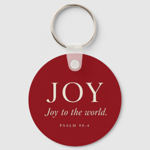 Blijdschap Psalm 98:4 Kerstcadeau Sleutelhanger