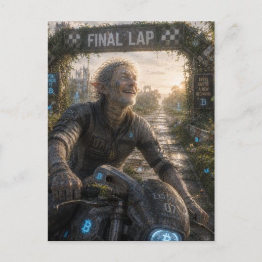 Blijdschap / Racer / Eindstreep Briefkaart (Voorkant)