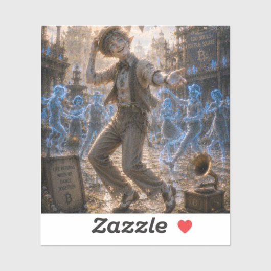 Blijdschap / Swingdanser / Centraal Plein Sticker (Vel)