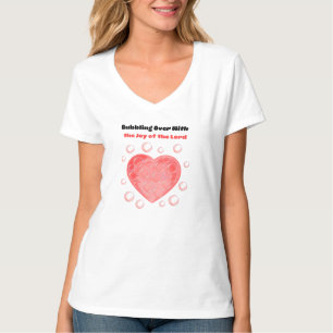 Blijdschap van de Heer met rood hart T-shirt