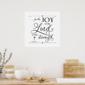 Blijdschap van de Heer - Nehemia 8:10 Poster (Keuken)