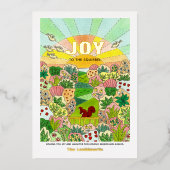 Blijdschap voor de Eekhoorn Foto Folie Feestdagenkaart (Voorkant)