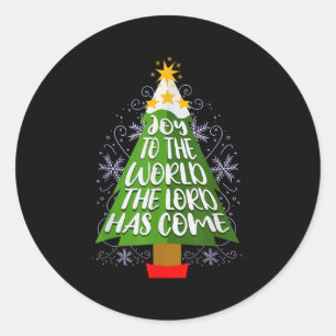 Blijdschap Voor De Wereld De Heer Is Gekomen Chris Ronde Sticker