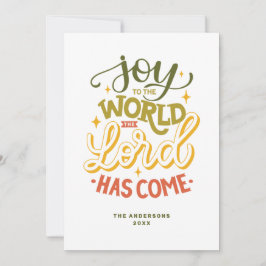 Blijdschap voor de wereld, de Heer is gekomen. Ker Feestdagenkaart