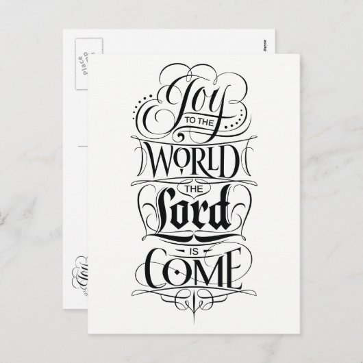 Blijdschap voor de wereld: de Heer komt met kerstl Feestdagenkaart (Voorkant / Achterkant)