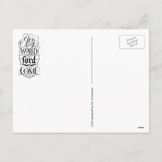 Blijdschap voor de wereld: de Heer komt met kerstl Feestdagenkaart (Achterkant)