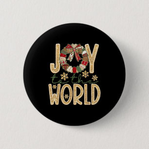 Blijdschap Voor De Wereld Jezus Christelijke Sneeu Ronde Button 5,7 Cm
