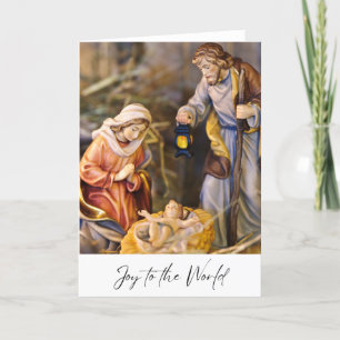 Blijdschap voor de Wereld Kerststal Jezus Jozef Ma Feestdagen Kaart