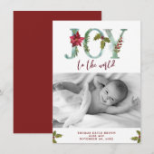 blijdschap voor de wereld rond kerstmis - nieuwe b feestdagenkaart (Voorkant / Achterkant)