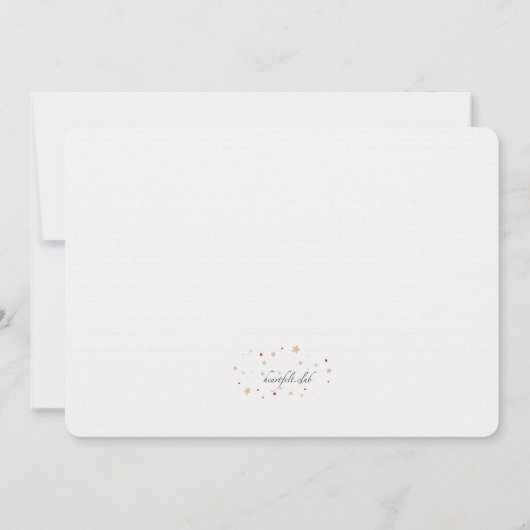 Blijdschap voor onze Wereld Kerstmis Foto Geboorte Kaart (Achterkant)