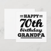 blije 70e verjaardag opa save the date (Voorkant / Achterkant)