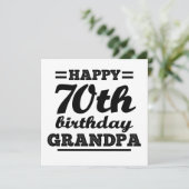 blije 70e verjaardag opa save the date (Staand voorkant)