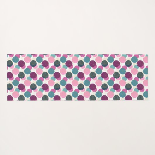 Blije balans: Polka Dot Yogamat (Achterkant (horizontaal))