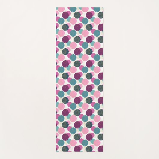 Blije balans: Polka Dot Yogamat (Voorkant)