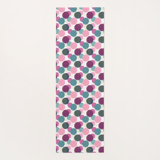 Blije balans: Polka Dot Yogamat (Achterkant)