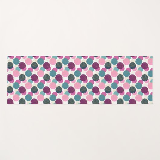 Blije balans: Polka Dot Yogamat (Voorkant (horizontaal))