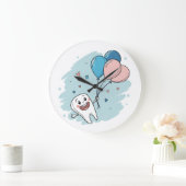 Blije Cartoon Tand met Ballonnen – Tandheelkundige Grote Klok (Huis)