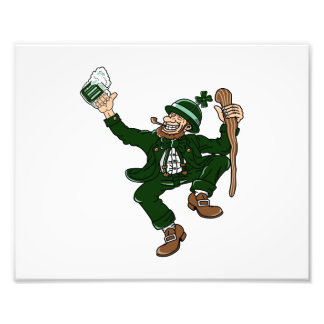 blije dansende drink met een levoorzorgsstok .png foto afdruk