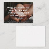 blije eerste moederdag, feestfoto modern notitiekaartje (Voorkant / Achterkant)