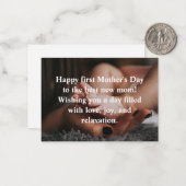 blije eerste moederdag, feestfoto modern notitiekaartje (Voorkant / Achterkant in situ)