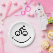 Blije fiets gezicht. Race tour, racefiets Papieren Bordje (Feest)