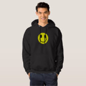 blije foto van dj - hoofdtelefoon edm - muziek hoodie (Voorkant volledig)