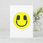 blije foto van dj - hoofdtelefoon edm - muziek kaart (Staand voorkant)