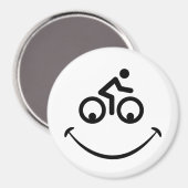 Blije gezicht. Race tour, racefietten Magneet (Voorkant / Achterkant)