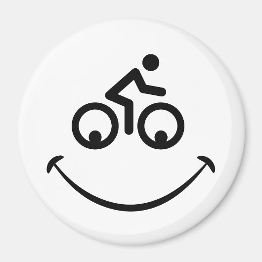 Blije gezicht. Race tour, racefietten Magneet (Voorkant)